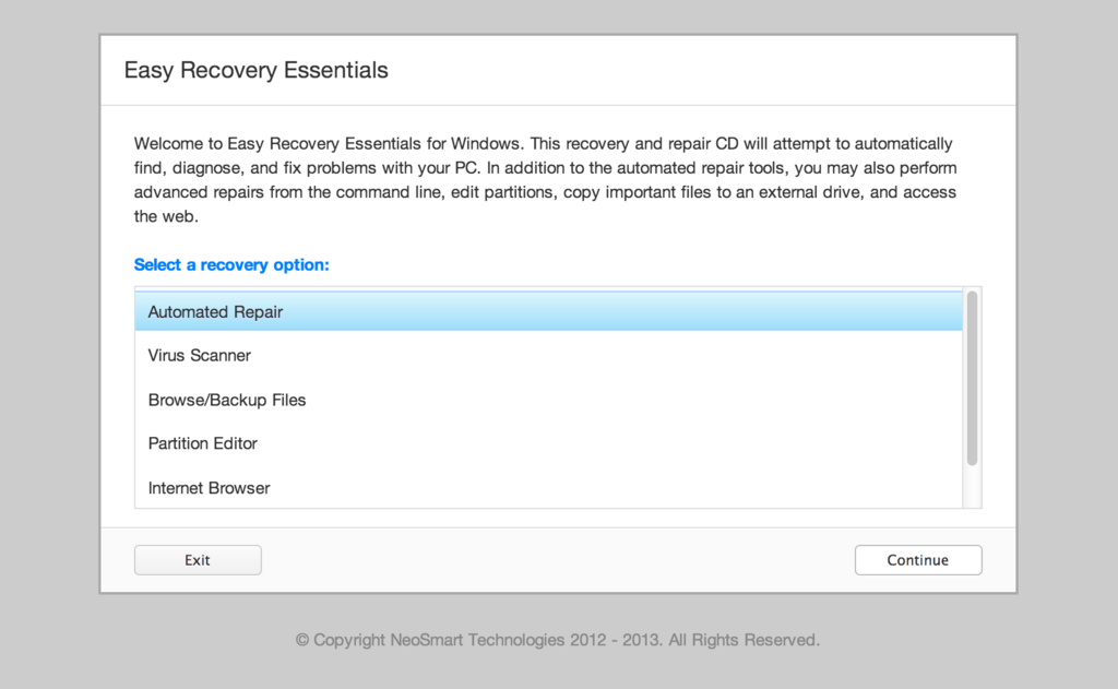 easy recovery essentials windows 10 iso download